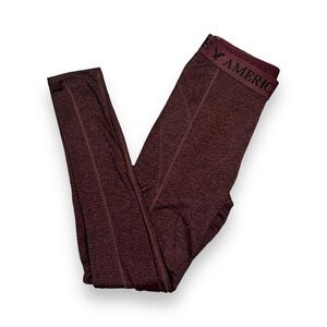 American Eagle Ahh-Mazingly Burgundy Leggings Size Small
